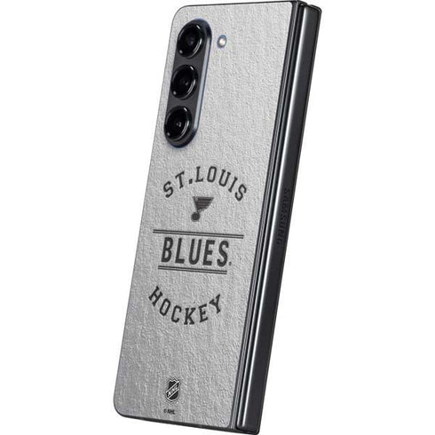 NHL St. Louis Blues Black Text Galaxy Z Fold5 5G Skin