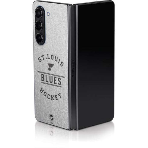 NHL St. Louis Blues Black Text Galaxy Z Fold5 5G Skin