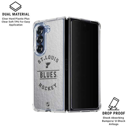 NHL St. Louis Blues Black Text Galaxy Z Fold6 Clear Case