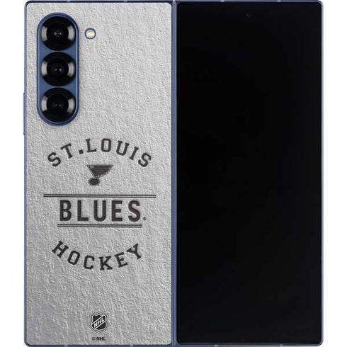 NHL St. Louis Blues Black Text Galaxy Z Fold6 Skin