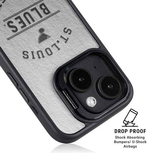 NHL St. Louis Blues Black Text iPhone 14 Plus Kickstand Case