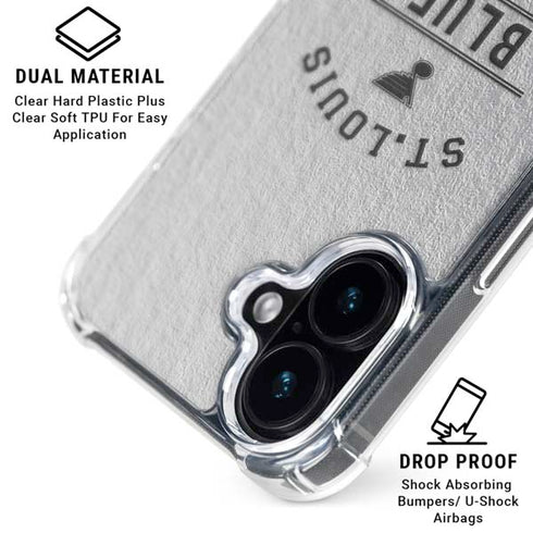 NHL St. Louis Blues Black Text iPhone 16 MagSafe Case