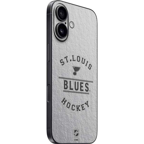 NHL St. Louis Blues Black Text iPhone 16 Plus Skin