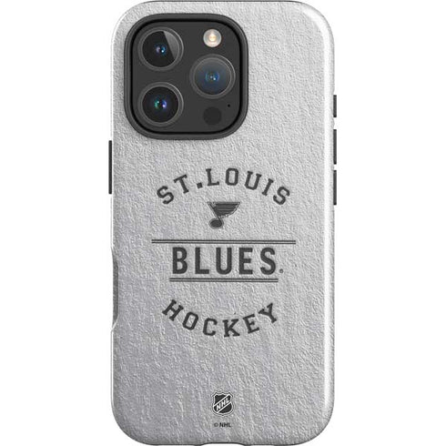 NHL St. Louis Blues Black Text iPhone 16 Pro Impact Case