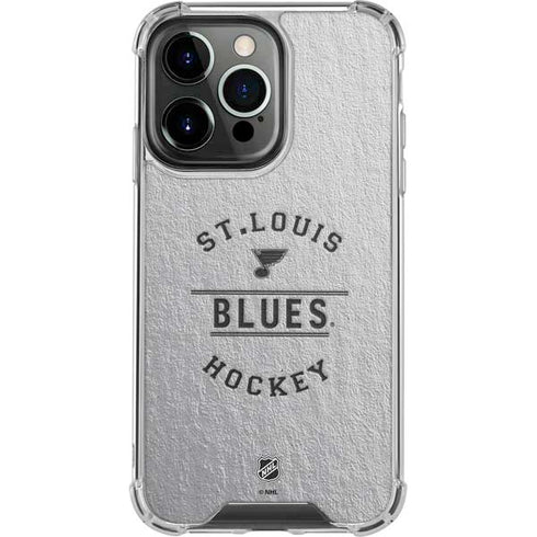 NHL St. Louis Blues Black Text iPhone 16 Pro Max Clear Case