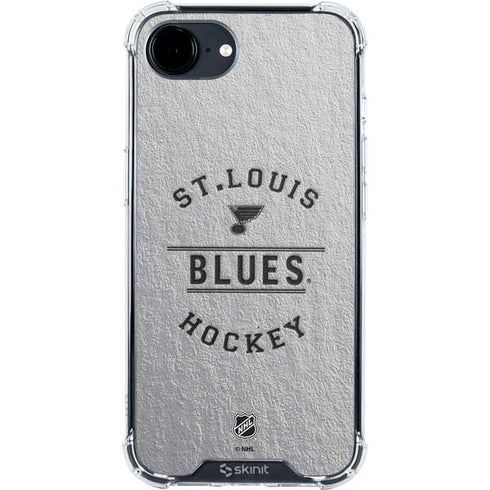 NHL St. Louis Blues Black Text iPhone 16e Clear Case