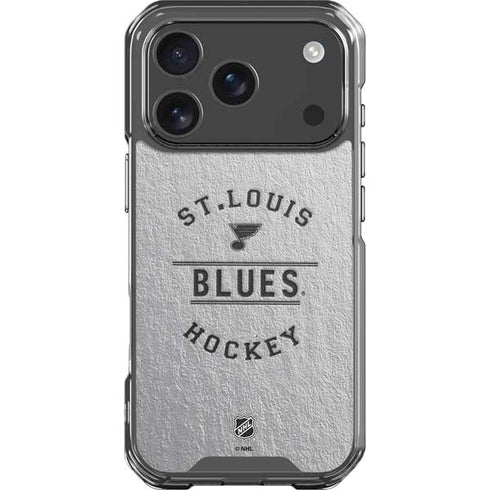NHL St. Louis Blues Black Text iPhone 18 Pro Clear Case