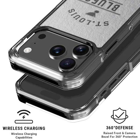 NHL St. Louis Blues Black Text iPhone 18 Pro Clear Case