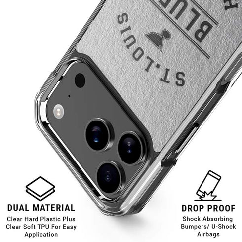 NHL St. Louis Blues Black Text iPhone 18 Pro Clear Case