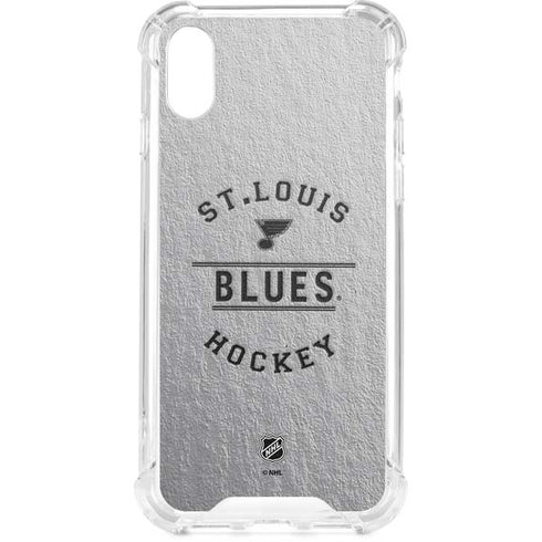 NHL St. Louis Blues Black Text iPhone XS Clear Case