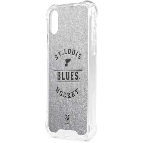 NHL St. Louis Blues Black Text iPhone XS Clear Case