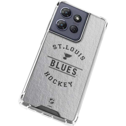 NHL St. Louis Blues Black Text Moto G 5G (2025) Clear Case