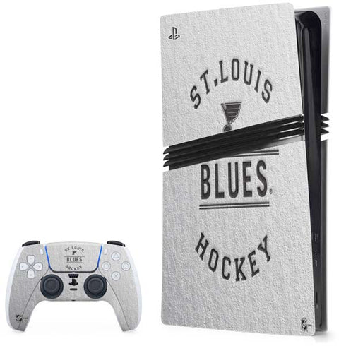 NHL St. Louis Blues Black Text PS5 Pro Bundle Skin