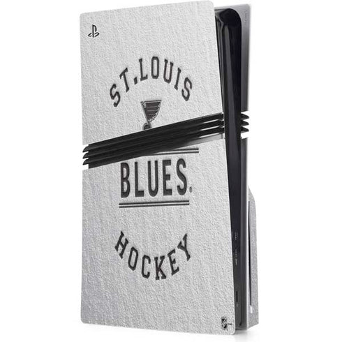 NHL St. Louis Blues Black Text PS5 Pro Disk Console Skin