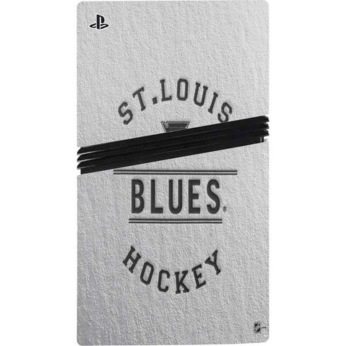 NHL St. Louis Blues Black Text PS5 Pro Disk Console Skin
