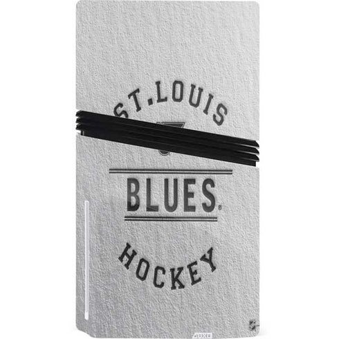 NHL St. Louis Blues Black Text PS5 Pro Disk Console Skin