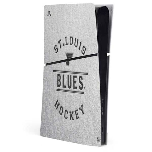 NHL St. Louis Blues Black Text PS5 Slim Digital Edition Console Skin