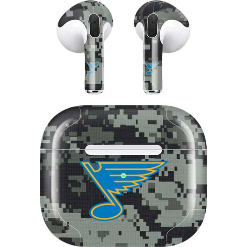 NHL St. Louis Blues Camo Apple AirPods (3rd Gen 2021) Skin
