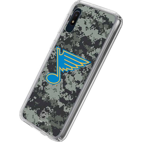 NHL St. Louis Blues Camo Galaxy A10e Clear Case