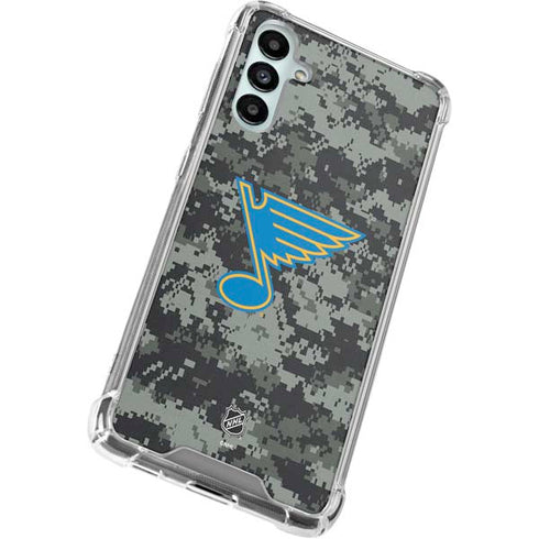 NHL St. Louis Blues Camo Galaxy A14 5G Clear Case