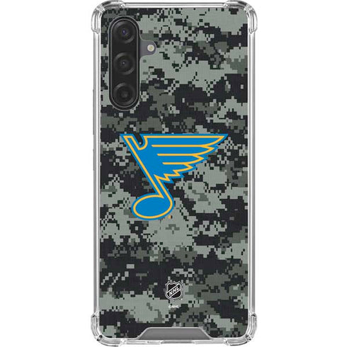 NHL St. Louis Blues Camo Galaxy A17 Clear Case
