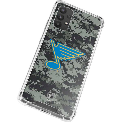 NHL St. Louis Blues Camo Galaxy A32 5G Clear Case
