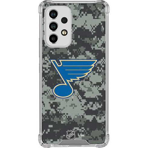 NHL St. Louis Blues Camo Galaxy A33 5G Clear Case