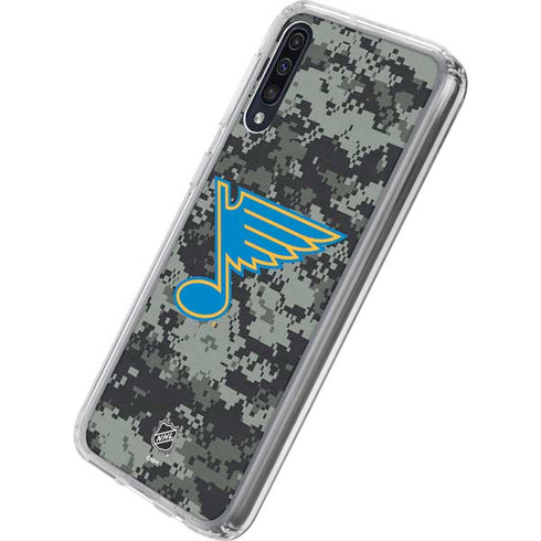 NHL St. Louis Blues Camo Galaxy A50 Clear Case