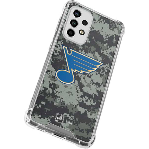 NHL St. Louis Blues Camo Galaxy A53 5G Clear Case