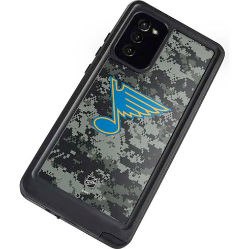 NHL St. Louis Blues Camo Galaxy Note20 5G Waterproof Case
