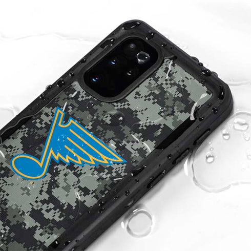 NHL St. Louis Blues Camo Galaxy S20 Plus Waterproof Case