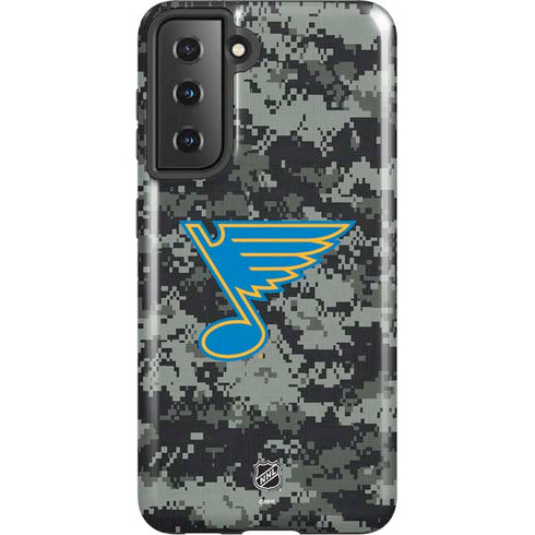 NHL St. Louis Blues Camo Galaxy S21 5G Pro Case