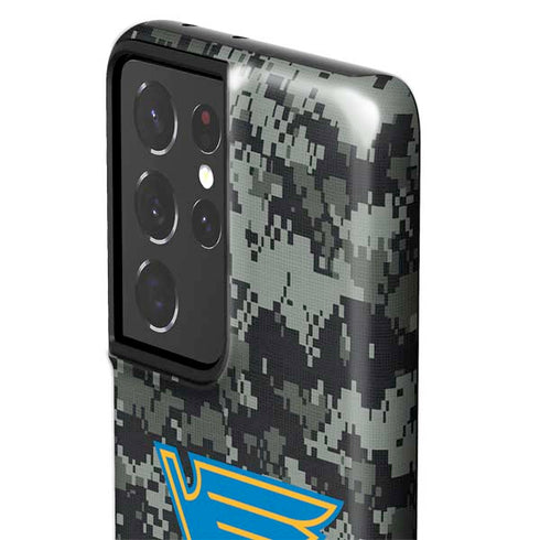 NHL St. Louis Blues Camo Galaxy S21 Ultra 5G Pro Case
