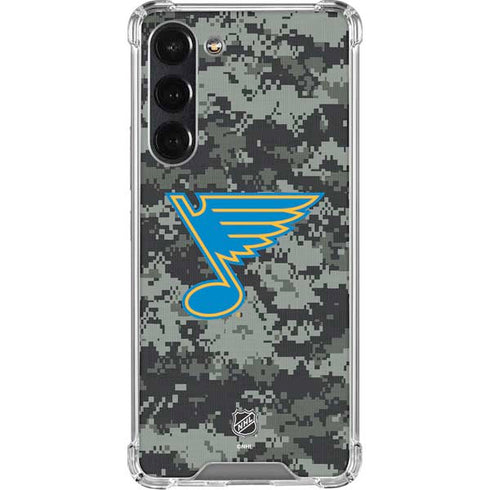 NHL St. Louis Blues Camo Galaxy S23 FE Clear Case