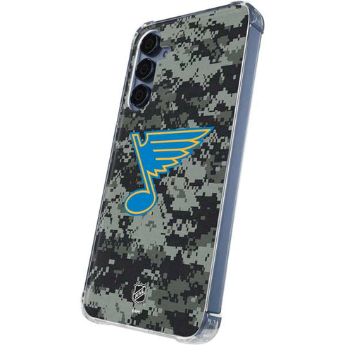 NHL St. Louis Blues Camo Galaxy S24 Clear Case