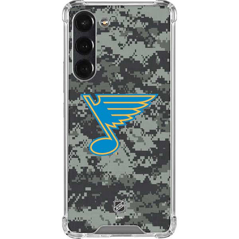NHL St. Louis Blues Camo Galaxy S24 FE Clear Case