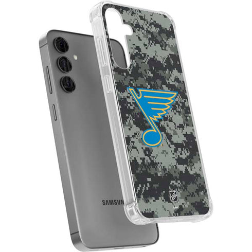 NHL St. Louis Blues Camo Galaxy S24 Plus Clear Case