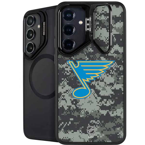 NHL St. Louis Blues Camo Galaxy S24 Plus Kickstand Case