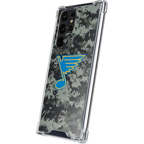 NHL St. Louis Blues Camo Galaxy S24 Ultra Clear Case