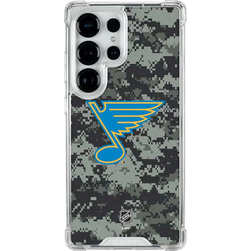 NHL St. Louis Blues Camo Galaxy S26 Ultra Clear Case