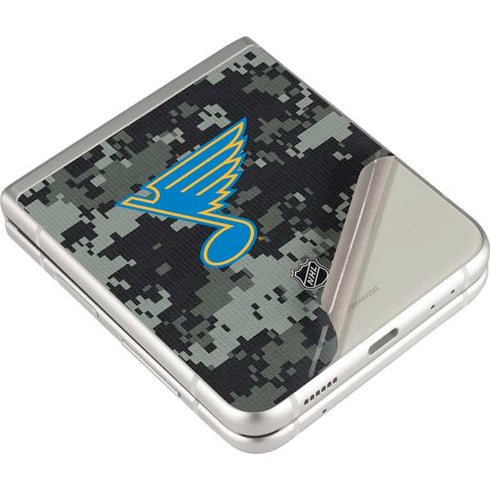 NHL St. Louis Blues Camo Galaxy Z Flip3 5G Skin