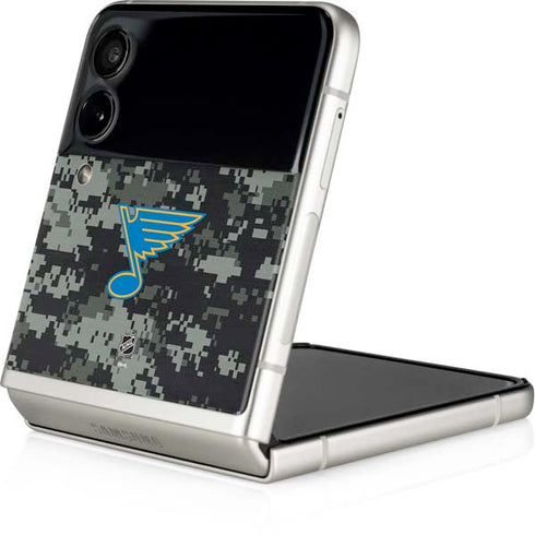 NHL St. Louis Blues Camo Galaxy Z Flip3 5G Skin