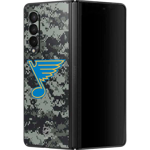NHL St. Louis Blues Camo Galaxy Z Fold3 5G Skin