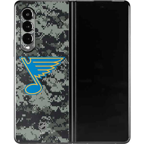 NHL St. Louis Blues Camo Galaxy Z Fold3 5G Skin