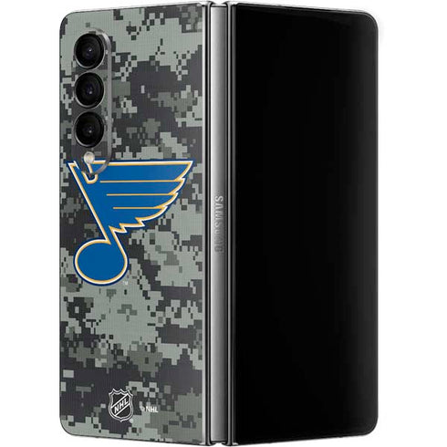 NHL St. Louis Blues Camo Galaxy Z Fold4 5G Skin