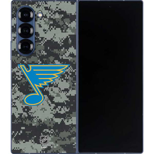 NHL St. Louis Blues Camo Galaxy Z Fold6 Skin