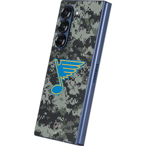 NHL St. Louis Blues Camo Galaxy Z Fold6 Skin