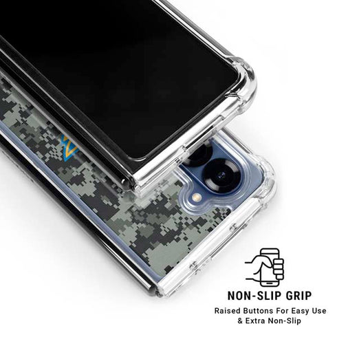 NHL St. Louis Blues Camo Galaxy Z Fold7 Clear Case