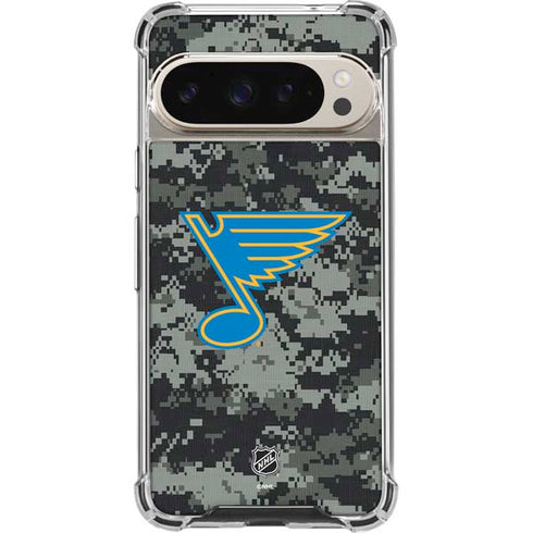 NHL St. Louis Blues Camo Google Pixel 9 Pro XL Clear Case