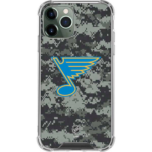 NHL St. Louis Blues Camo iPhone 11 Pro Max Clear Case